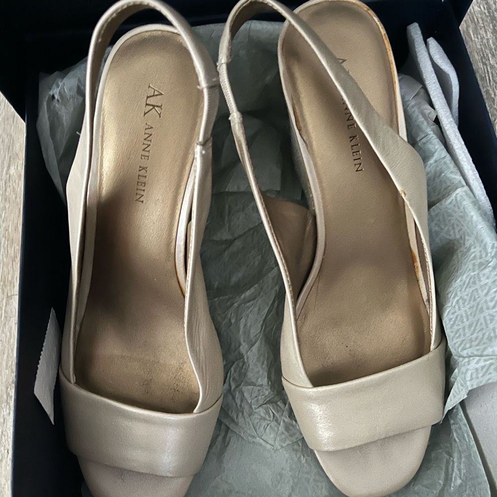 Anne Klein Gold Wedges